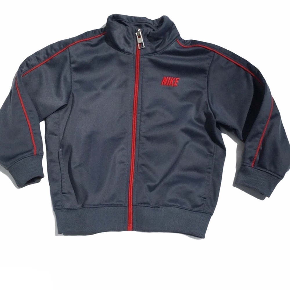 Nike Zip up Kids Jacket Gray/Red Size 18 month